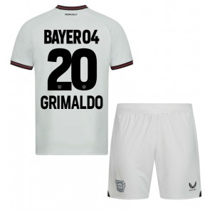 Bayer Leverkusen Alejandro Grimaldo #20 Borta Kläder Barn 2023-24 Kortärmad (+ Korta byxor)